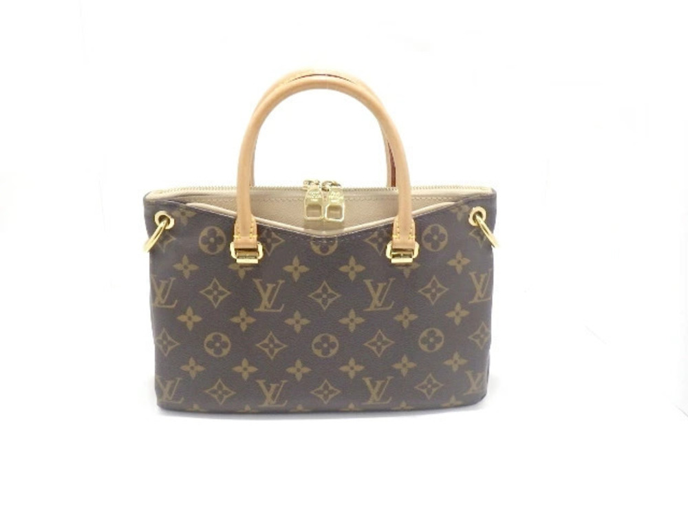 Louis Vuitton Pallas Monogram Bag Handbag Brown